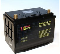 Натрий-ионная аккумуляторная батарея Unique Energy Sodium 12V 70Ah R+ (обратная полярность) UE Sodium-12V-70Ah-R+ 4687207183680