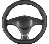 Оплётка рулевая типа D из натуральной кожи SKYWAY Design Real-20, размер М (37-39 см), чёрная S01108055