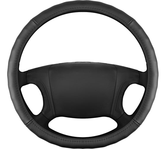 Оплетка SKYWAY натуральная кожа 4XL (48-50 см) Base Real-6 Черная S01108029 1