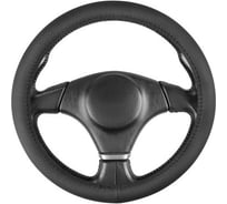 Оплетка натуральная кожа с перфорацией SKYWAY S (35-37 см) Base Real-11 Черная S01108030