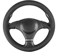 Оплётка рулевая SKYWAY из натуральной кожи, с перфорацией, Base Real-11, размер XL (41-43 см), чёрная S01108032