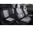 Накидки 5D PSV Integra Alcantara (Черно-Серый/Отстрочка Белая), комплект на весь салон, алькантара 138693 1
