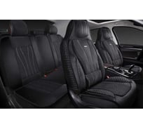 Накидки 5D PSV Vektor Alcantara Sport (Черный/Отстрочка Белая), комплект на весь салон, алькантара 138683