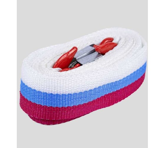 Трос буксировочный Pobedit 3.5 тонны, 2 крюка, 5 м, в пакете motor 8007012 1