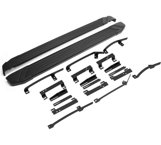 Порог-площадка Rival Black F180ALB + Комплект крепежа к порогам, GAC GS3; 2023- F180ALB.9205.1 1