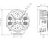 Фара комбинированного света РИФ 140 мм 60W LED D0660C-P8 7