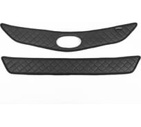 Утеплитель радиатора Defly для Hyundai Solaris (RB), 2014-2017, рестайлинг, экокожа черная ZHnd7-2KR