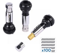 Вентиль для бескамерных шин хромированный NORDBERG 100 шт TR414C
