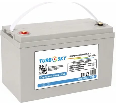 Аккумулятор (12V 100 A*h) Turbosky UC-6