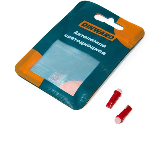 Лампа светодиод DINWARD 12-1,2 б/ц красная СОВ диод W2x4.6D, 2 шт 746264v