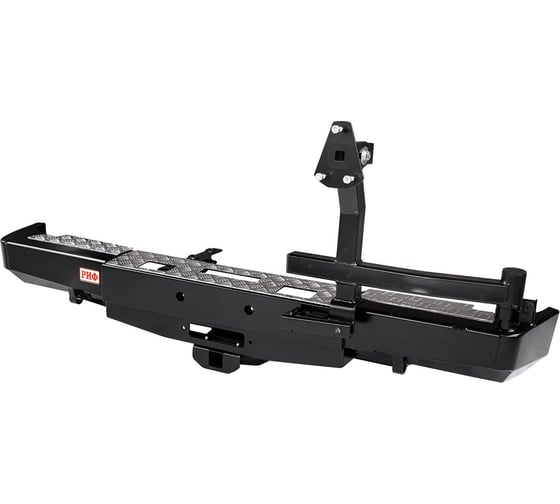 Бампер задний РИФ ГАЗ Соболь с площадкой под лебёдку, квадратом под фаркоп и калиткой стандарт RIFGAZ-20123