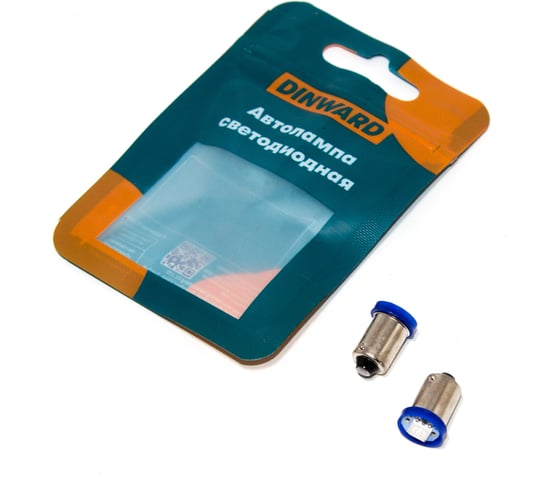 Лампа DINWARD светодиод 12-4 (габарит) синий 1SMD (BA9s) (к-т=2шт) 746296v