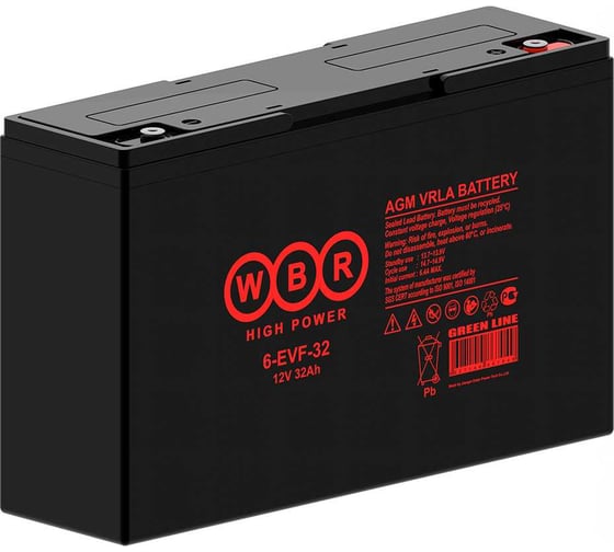 Аккумуляторная батарея 6-EVF-32  12В 32 Ач WBR УТ-00000349