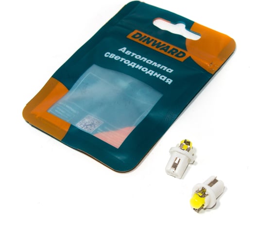 Лампа светодиодная DINWARD 12-1,2 белая 1SMD (5050) иномарки B8.5d (к-т=2шт) 746267v