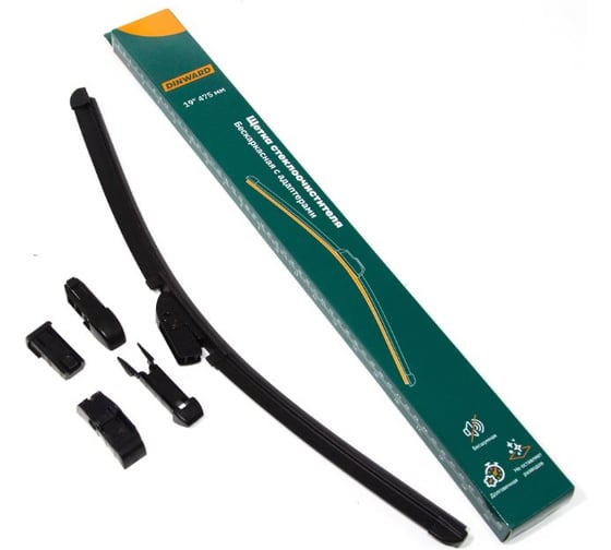 Щетка стеклоочистителя бескаркасная DINWARD 475 мм (19) (5 адаптеров) 746604v