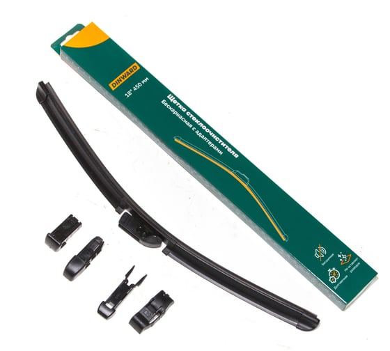 Щетка стеклоочистителя бескаркасная DINWARD 18/450 мм 5 адаптеров 746601v