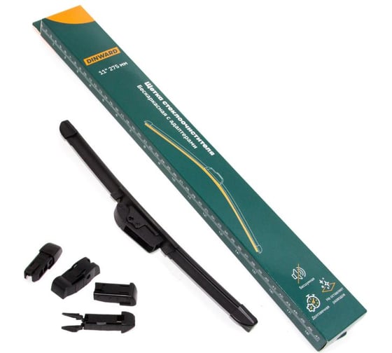 Щетка стеклоочистителя бескаркасная DINWARD 11/275 мм 5 адаптеров 746590v