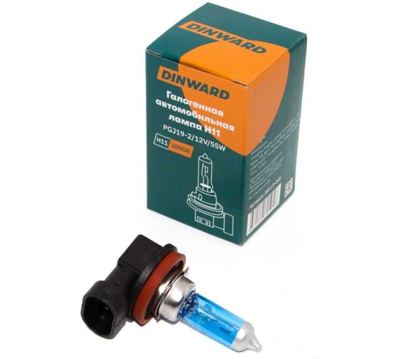 Лампа DINWARD H11 12 V 55 Super White голубая PGJ19-2 746214v