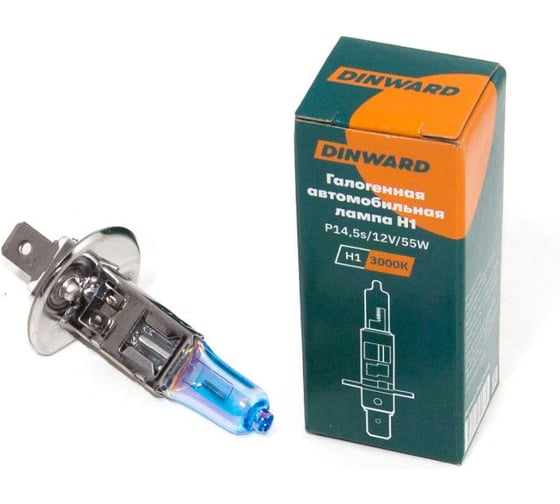 Лампа DINWARD H1 12 V 55  Platinum White голубая P14,5s в уп. 746206v