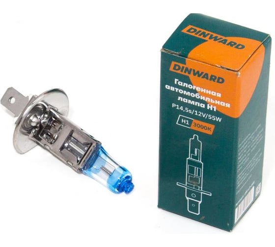 Лампа DINWARD H1 12 V 55  Super Vision Ultra голубая P14,5s в уп. 746207v