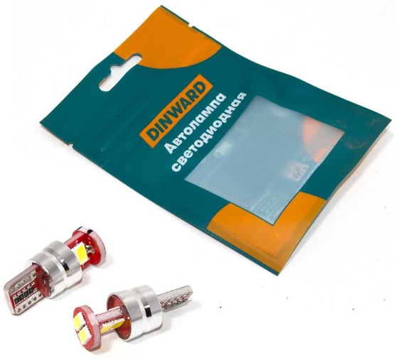 Лампа DINWARD светодиод 12-5 б/ц (габарит) W2.1×9.5d красная 6SMD (5730) (к-т=2шт), 746320v
