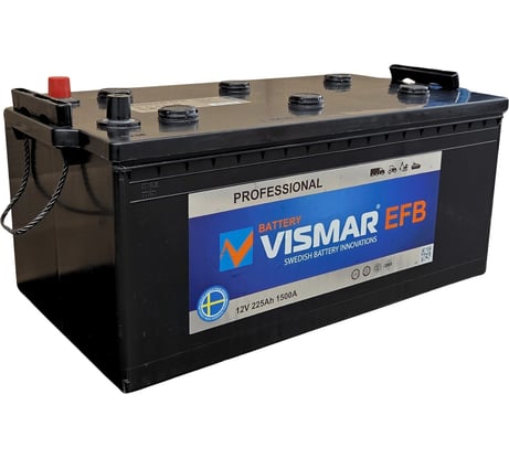 Аккумуляторная кислотная батарея VISMAR PROFESSIONAL 6СТ-225 EFB N (L)-(3) 1500 A 4627129567441