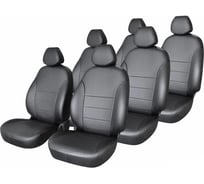 Чехлы на сиденья Honda Freed (GB3, GB4) 2008–2011 DEFLY 6 мест капитанские кресла экокожа черная Hon18-7-2K