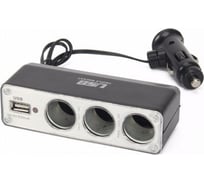 Разветвитель прикуривателя Pro Legend 3 гнезда + USB 0.5A PL9471