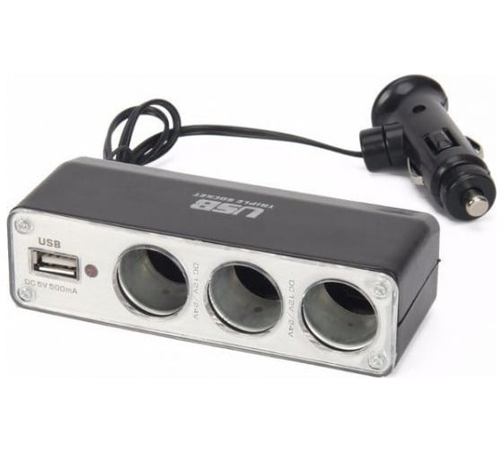Разветвитель прикуривателя Pro Legend PL9471 3 гнезда + USB, 0.5 A PL9471 1