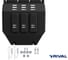 Защита картера и КПП + комплект крепежа Rival сталь, Nissan X-trail; 2025-; 1,5; FWD; PHEV 111.4181.1 1