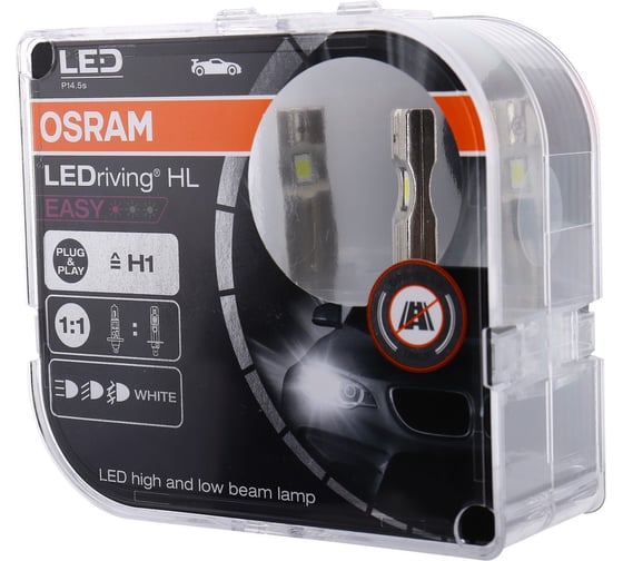 Автолампа Osram H1 P14.5s +120 LED WHITE LEDriving HL EASY 6000K 2шт 12V 64150DWESY-HCB 504504