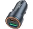 Автомобильное зарядное устройство Hoco 30Вт, USB, Type-C, Z57A, металлический серый, коробка 6942007633109 1