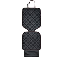 Коврик под детское автокресло A&P черный с коричневой прострочкой КАКР049