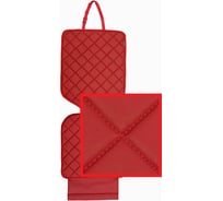 Коврик под детское автокресло A&P красный с красной прострочкой КАКР789