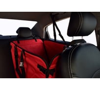 Автогамак для собак A&P Happy Dog Хэппи Дог цвет красный с черной окантовкой AHDT113