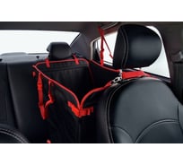 Автогамак для собак A&P Happy Dog Хэппи Дог цвет черный с красной окантовкой AHDT373