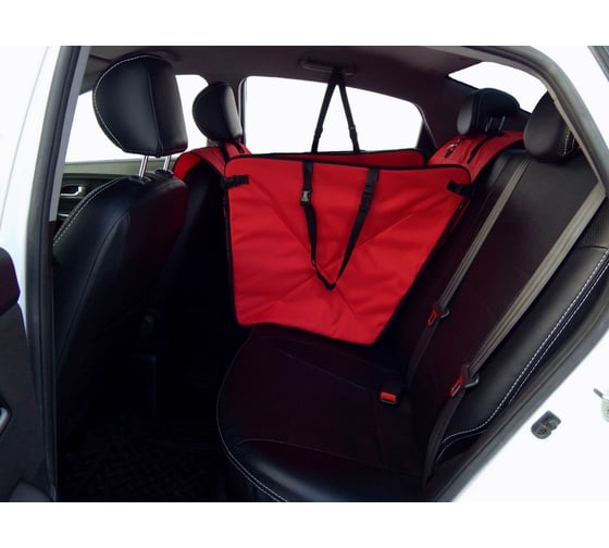 Автогамак для собак A&P Happy Dog Premium Хэппи Дог Премиум цвет красный AHDPP116