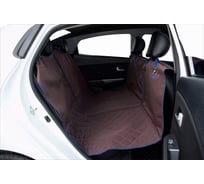 Автогамак для собак A&P Good Dog Гуд Дог, коричневый с синей прострочкой AGD172