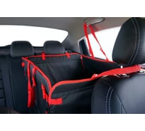 Автогамак для собак A&P Happy Dog Хэппи Дог цвет черный с красной окантовкой AHDP372