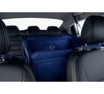 Автогамак для собак A&P Happy Dog Хэппи Дог на 2/3 заднего сиденья цвет синий AHDD059