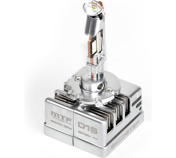 Светодиодные лампы MTF Light серия BOOSTER V-TYPE, D1S, 85V, 35W, 4500lm, 6000K, кулер, комплект. BD1S6v