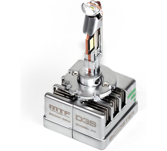 Светодиодные лампы серия BOOSTER V-TYPE D3S 85V 42 Вт 4500 лм 6000 К с кулером комплект MTF Light BD3S6v