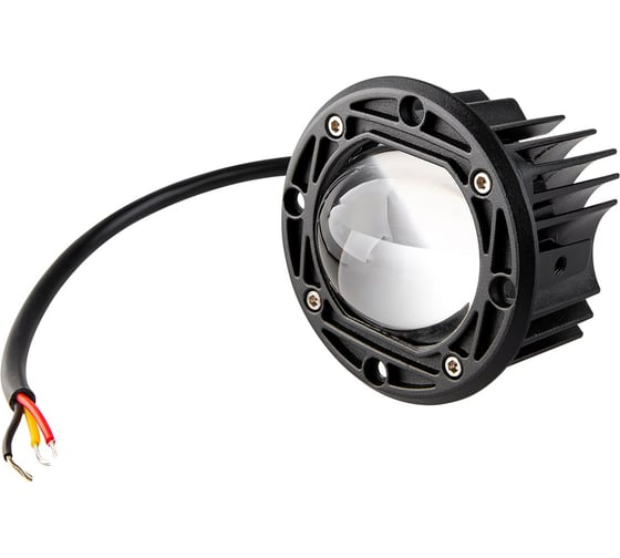 Фара светодиодная SKYWAY OFF ROAD 76*76*55мм круглая 12V/24V 15W 6000K 2 диода Дальний свет коробка S07202008