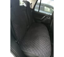 Накидки AVTOLIDER1 "Алькантара" 3шт. на заднее сиденье,СТАНДАРТ Чёрная с чёрной нитью (диван 1шт., спинки 2шт.) 00001121