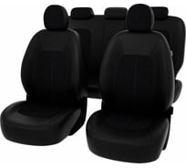 Чехлы PSV Kia Ceed II 2012-2018 г. - черный/отстрочка белая (Loto) Статус 140215