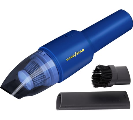 Автомобильный пылесос Goodyear GY-VC-03 беспроводной, 2 насадки, запасной фильтр GY000193