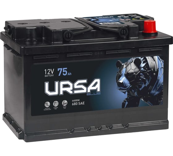 Аккумуляторная батарея URSA Blue 75Ah R+ UU750