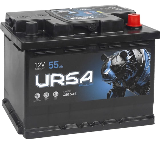 Аккумуляторная батарея URSA Blue 55Ah R+ UU550