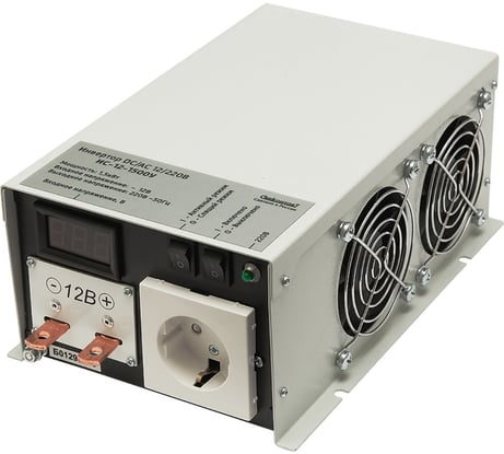 Инвертор-преобразователь напряжения СИБКОНТАКТ ИС-12-1500У DC/AC 12/220 В, 1500 Вт Я000009028