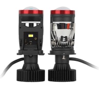 Автолампа светодиодная ЭРА H4 LED Y7S с линзой 10-30V 100W 6000K яркий белый свет Б0069723
